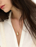 Champagne Full Moon Big Bowl Long Necklace