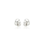 Plump Twist Silver (W) One-Touch Earrings S