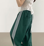 Banding Lace Track Wide Banding Pants