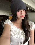 Yui Lace Shirred Puff Short Sleeve