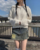 Cite Pocket Washing Mini Skirt Pants