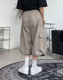 Beucky Pintuck Cargo Bermuda Pants