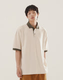 Chess Ringer Collar Short Sleeve T-shirt