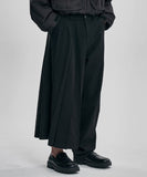 Asymmetric Pleat Pants