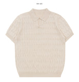Cable open collar knit