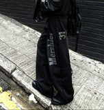 Dark gray dust washing pants