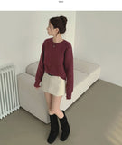 Round Neck Sibori Loose Fit Daily Knit