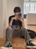 Demo Washing Gray Denim Pants