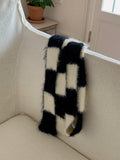 Onk Mohair Stripe Color Matching Long Muffler
