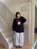 [unisex] Rikimo star printing over long sleeve tee