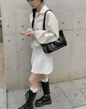 Yeonu basic pin tuck pleated skirt