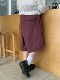 [unisex] Homecar Vintage Pigment Banding Bermuda Pants