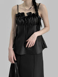 Frill satin bustier