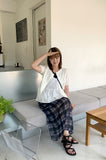 Magict Lace Shirring Sleeveless Blouse