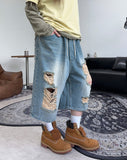 Arpa Damaged Bermuda Denim Pants