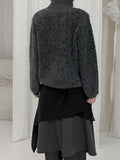 Ketone High Neck Button Cardigan