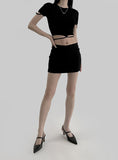 Libra Jersey Miniskirt