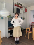 Nekomi Pleated Midi Skirt