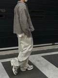 Solid Two-Tuck Cotton Pants