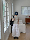 Gibyu Basic Cotton Wide Pants