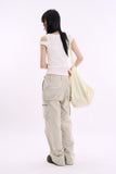 Structured utility cargo cotton pants