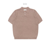 Lebe Boucle Short Sleeve Collar Knit