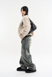 Mio non-closing open fur jacket