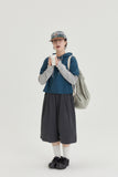 [BAONHAUS] Teokeuni banding pin tuck cotton Bermuda pants