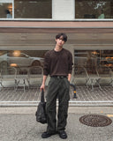 Forty Pigment Pintuck Wide Cargo Pants