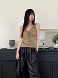 Cotyl Unfoot Wrap Shirring Draping Sleeveless