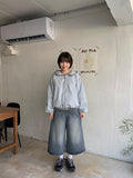 Uonin Washing Denim Bermuda Pants