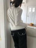 Conf color matching pocket bootcut pants
