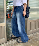 [unisex] Philend Washing Denim Wide Pants