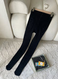 Flora Functional Span Black Stockings