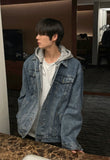 Overfit Hood Detachable Denim Jacket