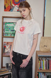 Apple Love Crop Short Sleeve Tee