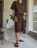 Solar Pleated Half Pants