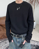 Leaf lip button long sleeve