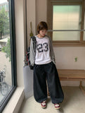 [Unisex] Parento Raw Denim Banding Balloon Wide Pants