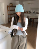 Minute Dot U-Neck Long Sleeve Cardigan