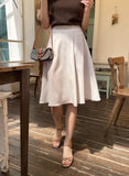 Rihelle Unbalanced Flare Midi Skirt