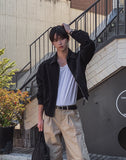 Laken Cotton Washed Zipper Blouson