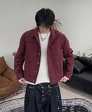 Ruped cropped washed jacket