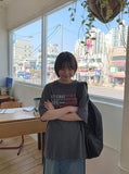 [unisex] Shihiru Printing Over Short Sleeve Tee