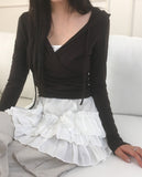 Aren Hood Wrap Long Sleeve T-Shirt