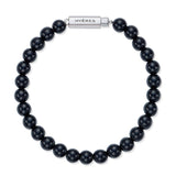 BR(W) Ball Black Onyx Bead Bracelet