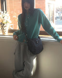 Dalkey round angora knit cardigan