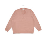 Slub Henley Neck Knit