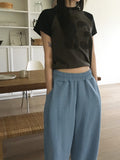 Shuve Pintuck Two-Way Pile Long Wide Jogger Pants