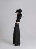 Deer long pleats skirt